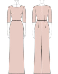 Champagne Mermaid Half Sleeves Long Mother of The Bride Dress