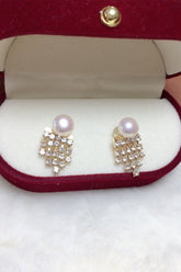 Beaded Pearl White Earrings