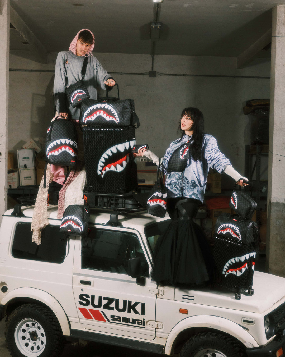 SHARKS IN PARIS HYPER PUFF MINI DUFFLE