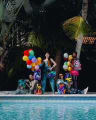 FULLY CLEAR EMBOSSED BOSS BACKPACK