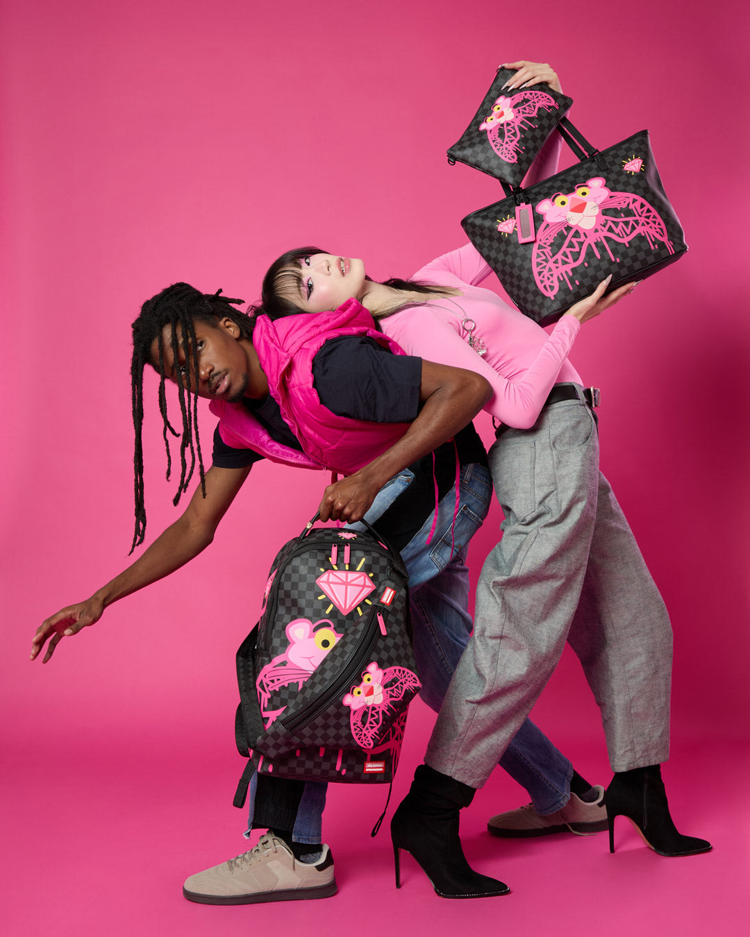 PINK PANTHER DIAMOND SHARK TOTE