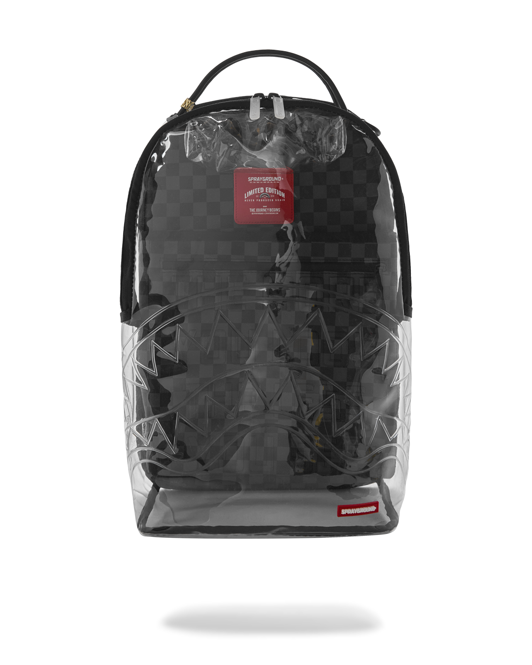CLEAR DLX BACKPACK - CHECKED OUT (GRAY BLK CHECK)