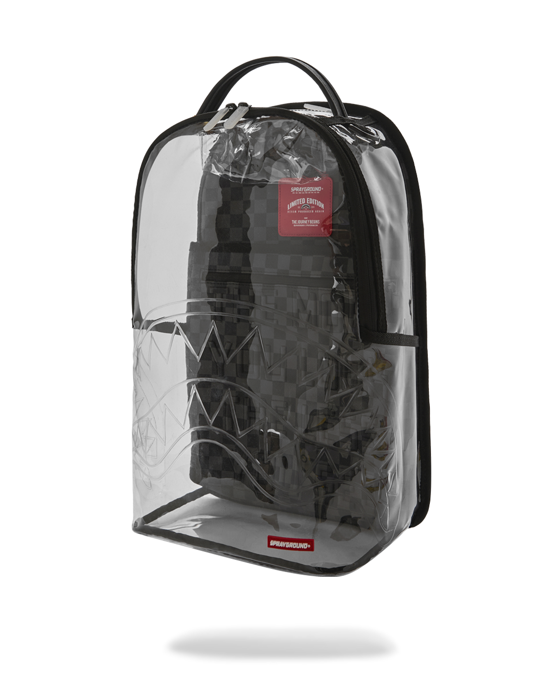 CLEAR DLX BACKPACK - CHECKED OUT (GRAY BLK CHECK)