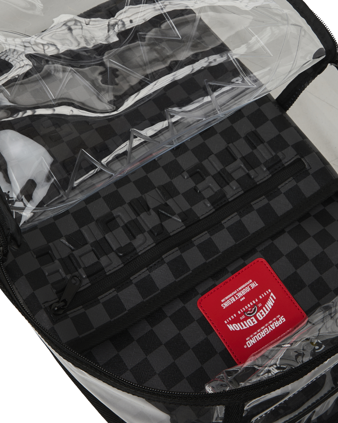 CLEAR DLX BACKPACK - CHECKED OUT (GRAY BLK CHECK)