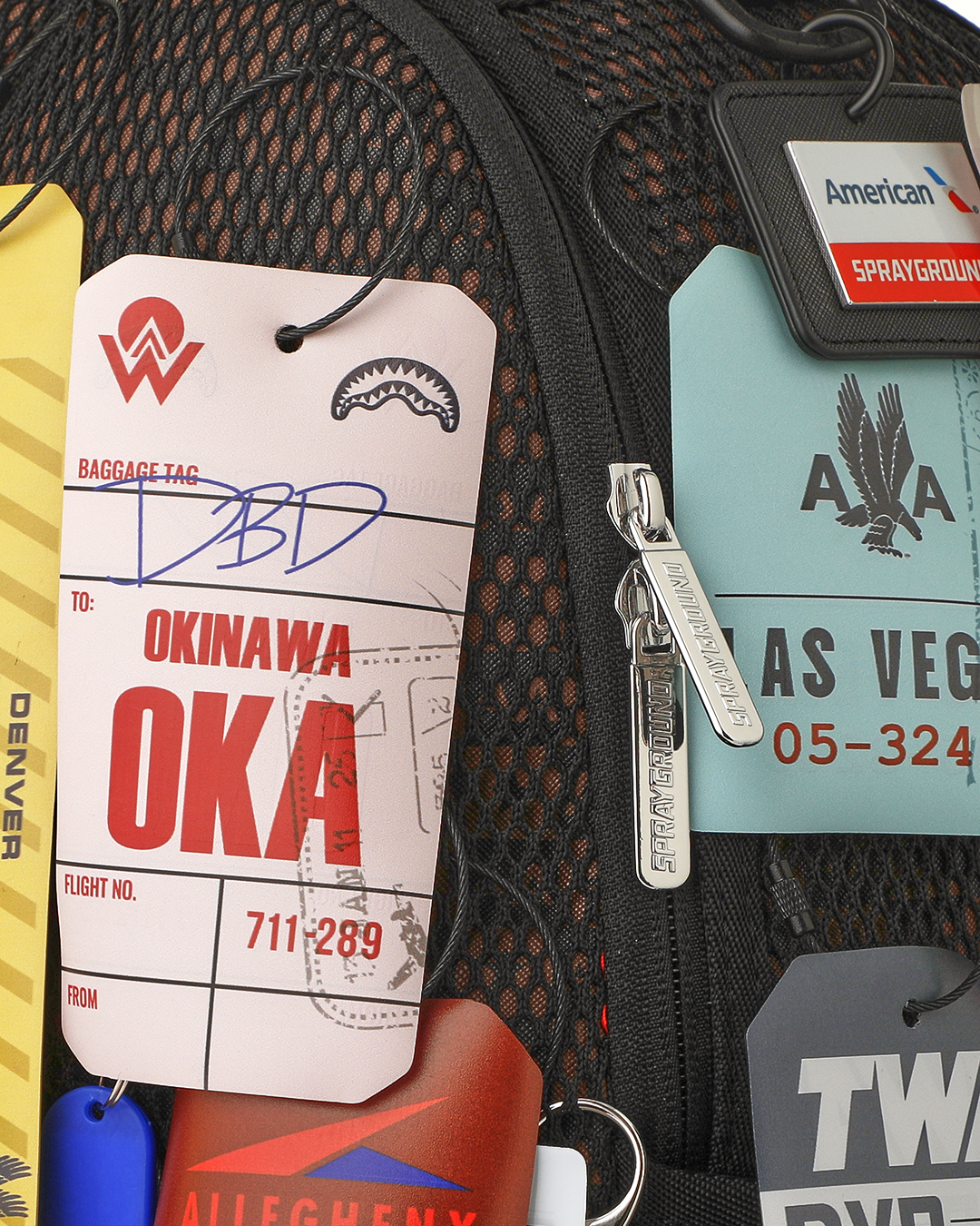 AMERICAN AIRLINES 100 YRS - TAGS ON TAGS BACKPACK